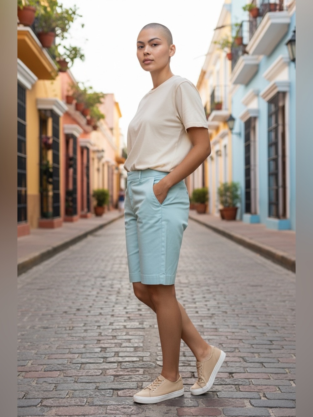 Talbots Mint Green 9”  Bermuda Shorts Knee-Length Tailored Fit